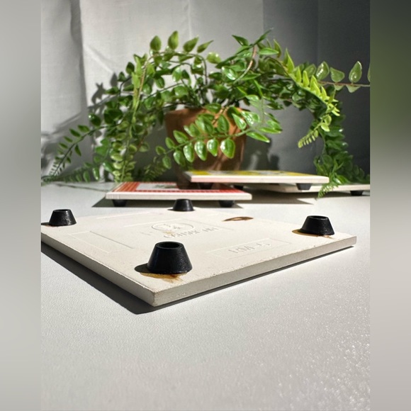 Vintage GIFTCO Fruit & Vegetable Ceramic Tile Coasters - Picture 7 of 8